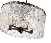 Glacier 5 Light 19" Pendant in Matte Black