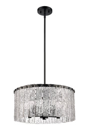 Glacier 5 Light 19" Pendant in Matte Black