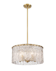 Glacier 5 Light 19" Pendant in Modern Gold