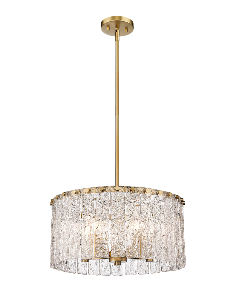 Glacier 5 Light 19" Pendant in Modern Gold