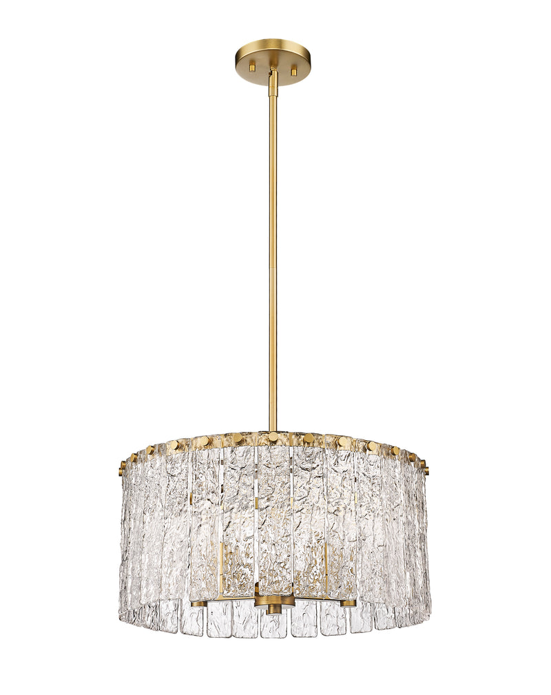 Glacier 5 Light 19" Pendant in Modern Gold