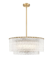 Glacier 10 Light 27.5" Pendant in Modern Gold