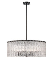 Glacier 10 Light 26.75" Pendant in Matte Black