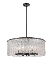Glacier 10 Light 26.75" Pendant in Matte Black