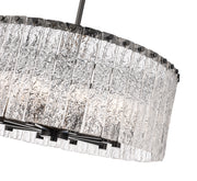 Glacier 10 Light 26.75" Pendant in Matte Black