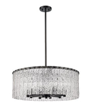 Glacier 10 Light 26.75" Pendant in Matte Black