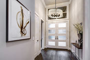 Glacier 10 Light 26.75" Pendant in Matte Black in a room setting