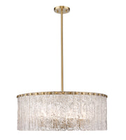 Glacier 10 Light 26.75" Pendant in Modern Gold