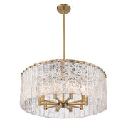 Glacier 10 Light 26.75" Pendant in Modern Gold