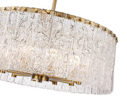 Glacier 10 Light 26.75" Pendant in Modern Gold