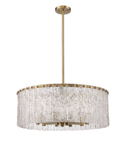 Glacier 10 Light 26.75" Pendant in Modern Gold