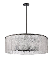 Glacier 12 Light 32.5" Pendant in Matte Black