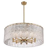 Glacier 12 Light 32.5" Pendant in Modern Gold