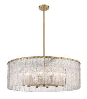 Glacier 12 Light 32.5" Pendant in Modern Gold