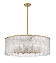 Glacier 12 Light 32.5" Pendant in Modern Gold