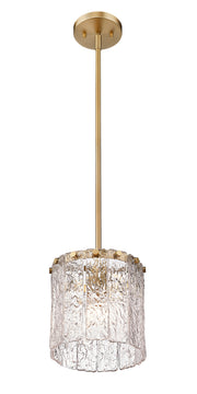 Glacier 1 Light 8.5" Pendant in Modern Gold