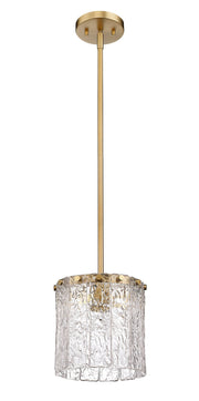 Glacier 1 Light 8.5" Pendant in Modern Gold
