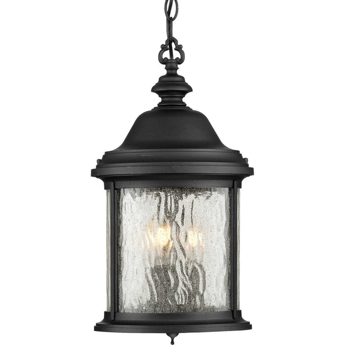 Ashmore Three Light Hanging Lantern in Textured Black