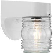 Polycarbonate Clear Outdoor Wall Lantern in White