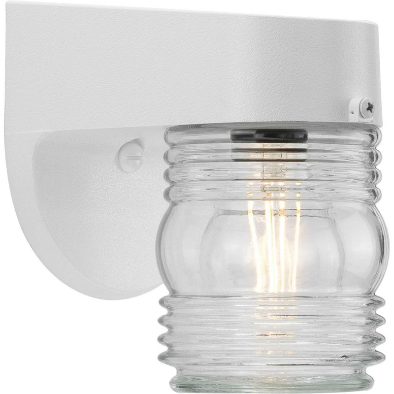 Polycarbonate Clear Outdoor Wall Lantern in White