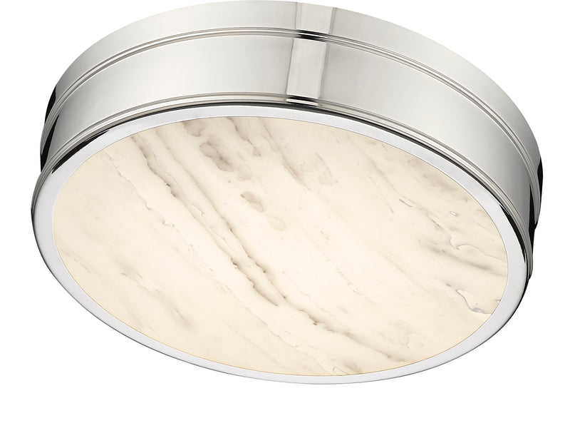 Anders 1 Light 15" Flush Mount in Polished Nickel