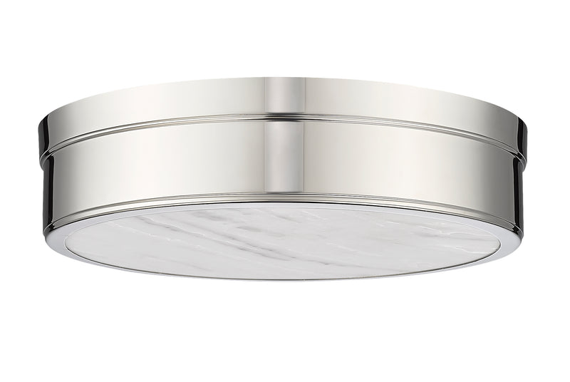 Anders 1 Light 15" Flush Mount in Polished Nickel
