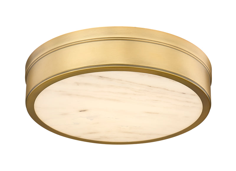Anders 1 Light 15" Flush Mount in Rubbed Brass