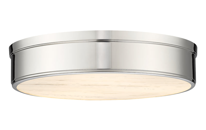 Anders 3 Light 22" Flush Mount in Polished Nickel