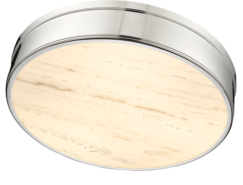 Anders 3 Light 22" Flush Mount in Polished Nickel