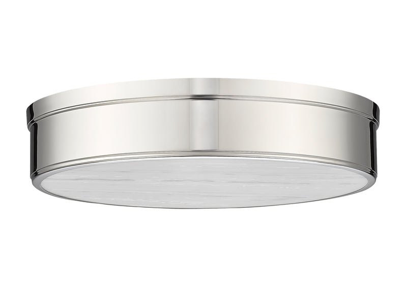 Anders 3 Light 22" Flush Mount in Polished Nickel