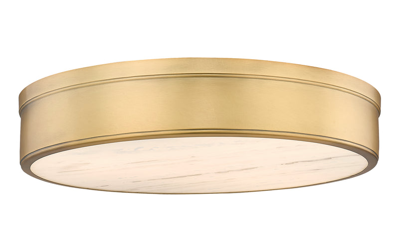 Anders 3 Light 22" Flush Mount in Rubbed Brass