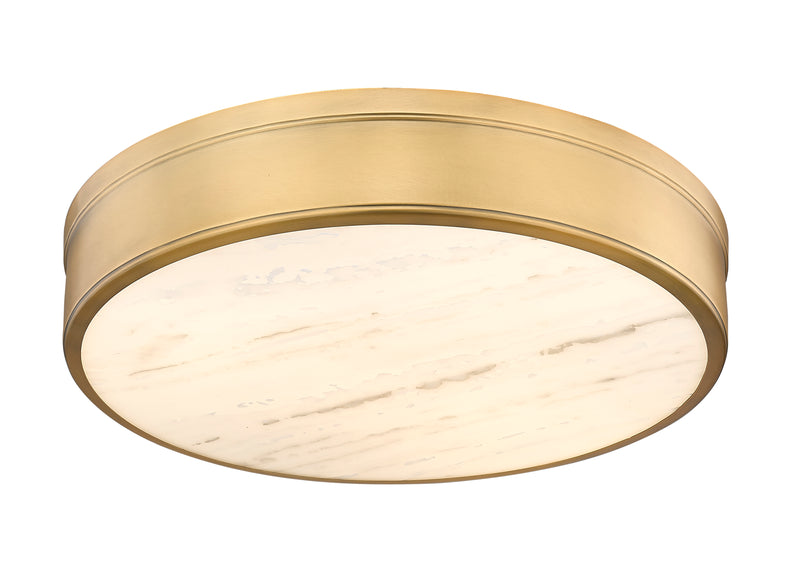 Anders 3 Light 22" Flush Mount in Rubbed Brass