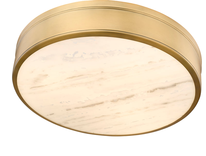Anders 3 Light 22" Flush Mount in Rubbed Brass