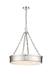 Anders 3 Light 22" Pendant in Polished Nickel