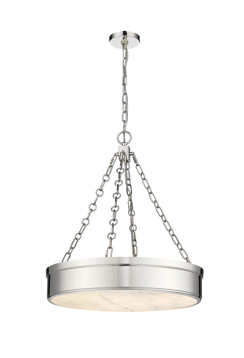 Anders 3 Light 22" Pendant in Polished Nickel