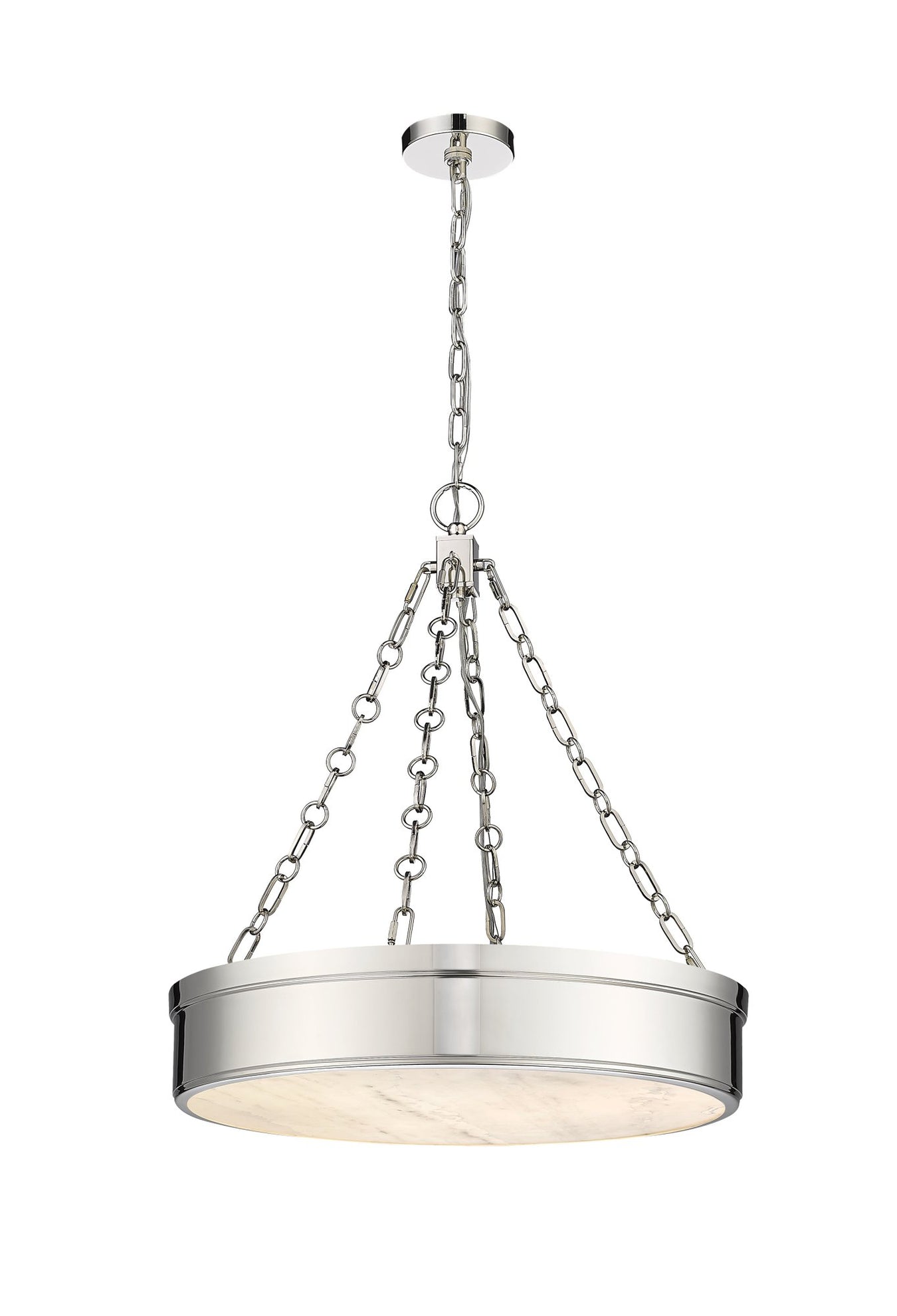 Anders 3 Light 22" Pendant in Polished Nickel
