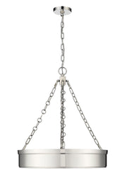 Anders 3 Light 22" Pendant in Polished Nickel
