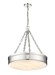 Anders 3 Light 22" Pendant in Polished Nickel