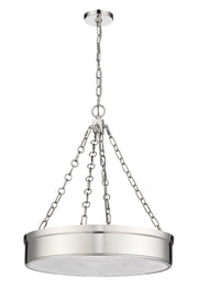 Anders 3 Light 22" Pendant in Polished Nickel
