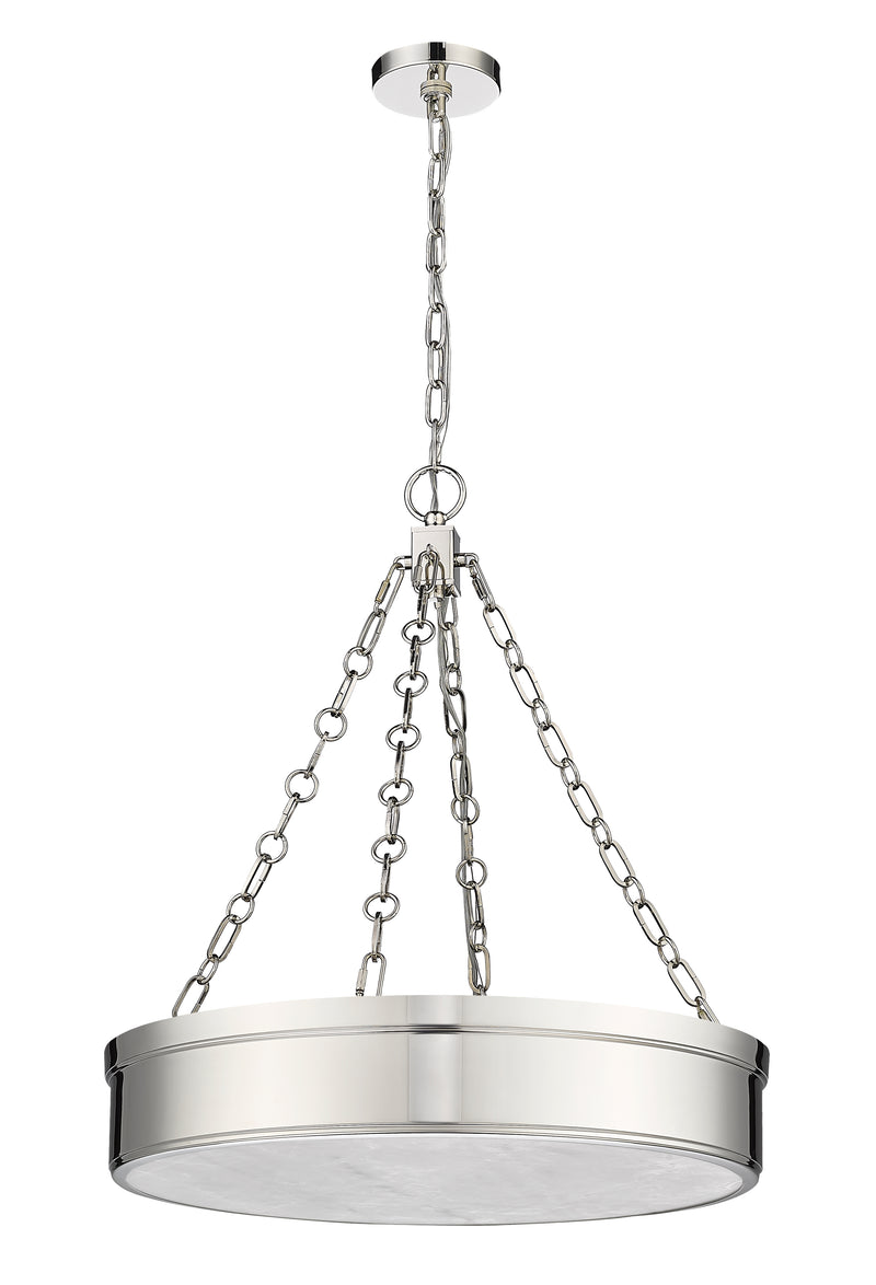 Anders 3 Light 22" Pendant in Polished Nickel