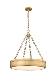 Anders 3 Light 22" Pendant in Rubbed Brass