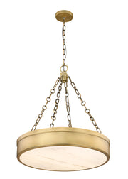 Anders 3 Light 22" Pendant in Rubbed Brass