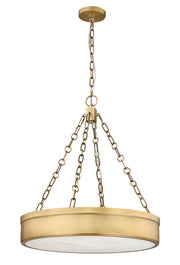 Anders 3 Light 22" Pendant in Rubbed Brass