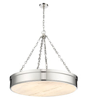 Anders 3 Light 33" Pendant in Polished Nickel