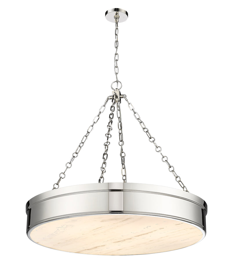 Anders 3 Light 33" Pendant in Polished Nickel
