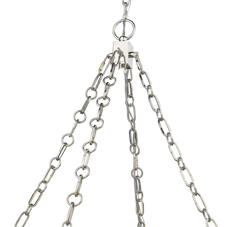 Anders 3 Light 33" Pendant in Polished Nickel