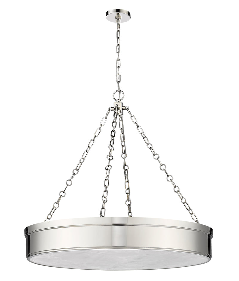 Anders 3 Light 33" Pendant in Polished Nickel
