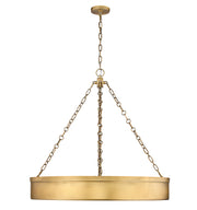 Anders 3 Light 33" Pendant in Rubbed Brass