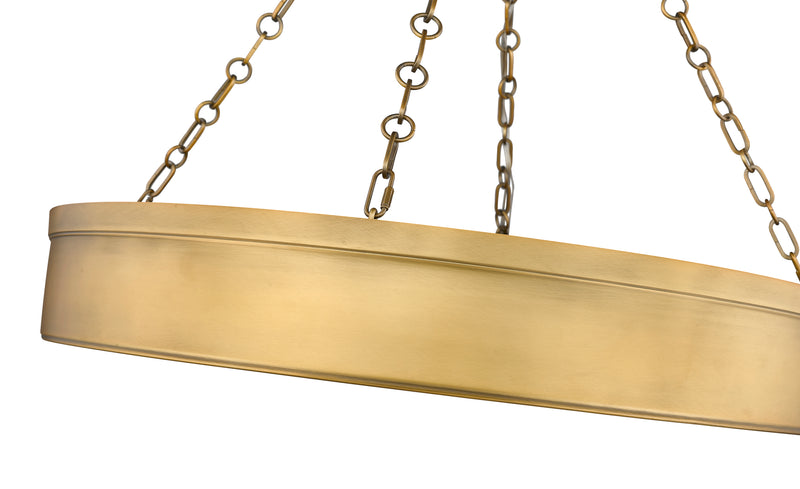 Anders 3 Light 33" Pendant in Rubbed Brass
