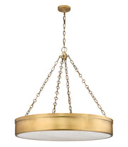 Anders 3 Light 33" Pendant in Rubbed Brass